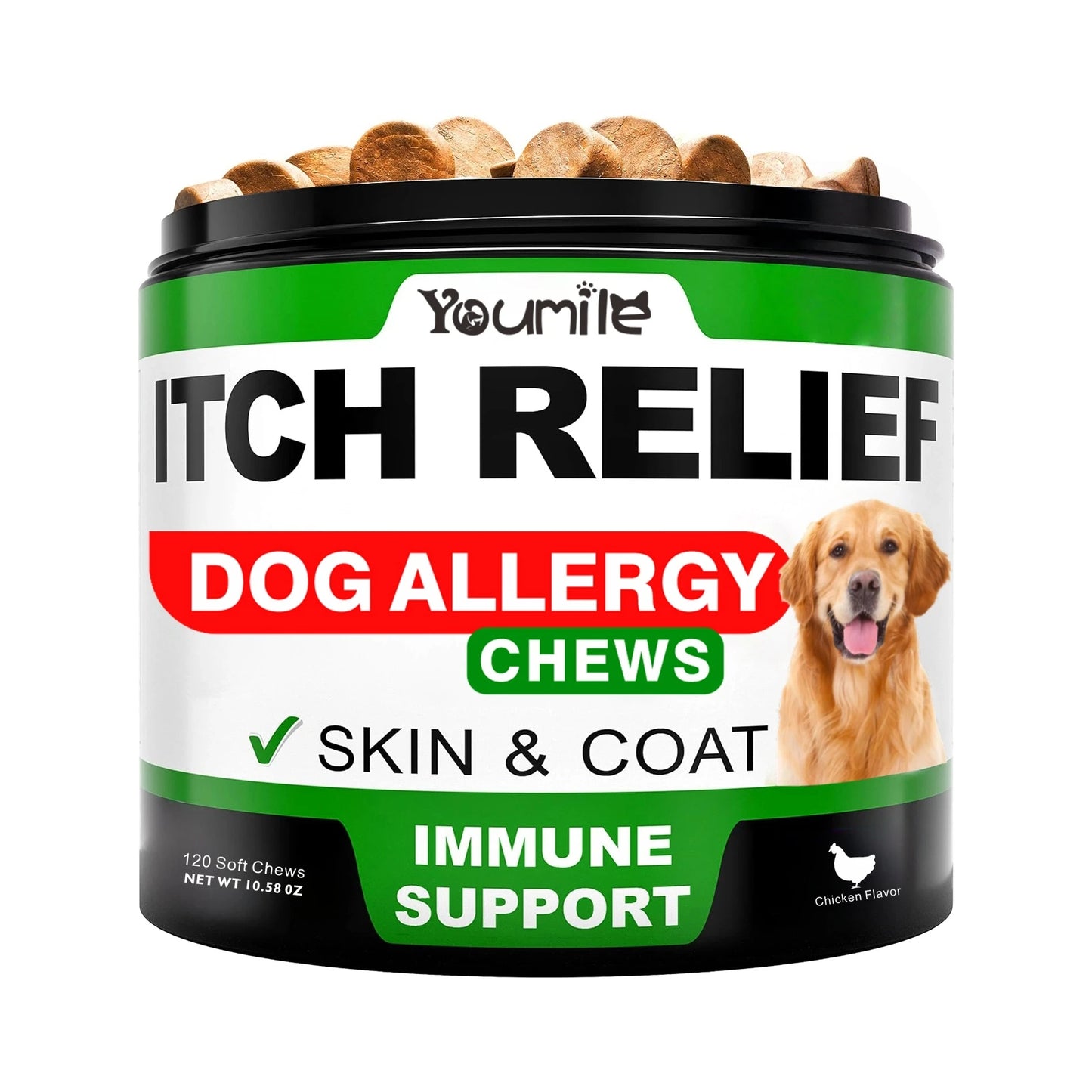 Youmile Dog Itch Relief Allergy Chews For Immune Gut Health
