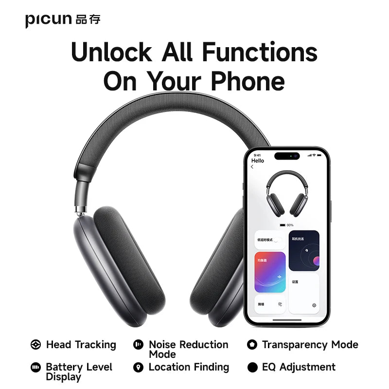 Picun F8 Pro Wireless ANC Headphones With Spatial Audio
