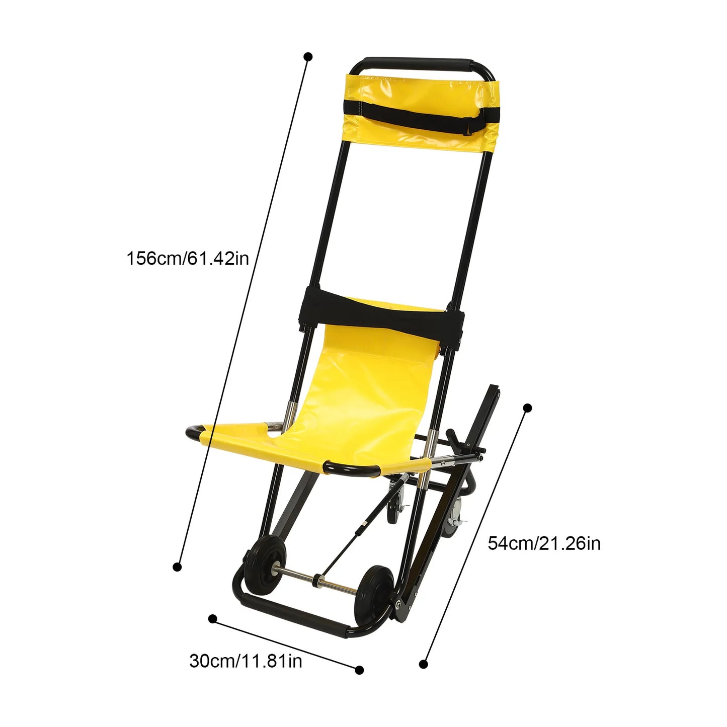 Medical Emergency Evacuation Four Wheel Transport Wheelchair For Staircases