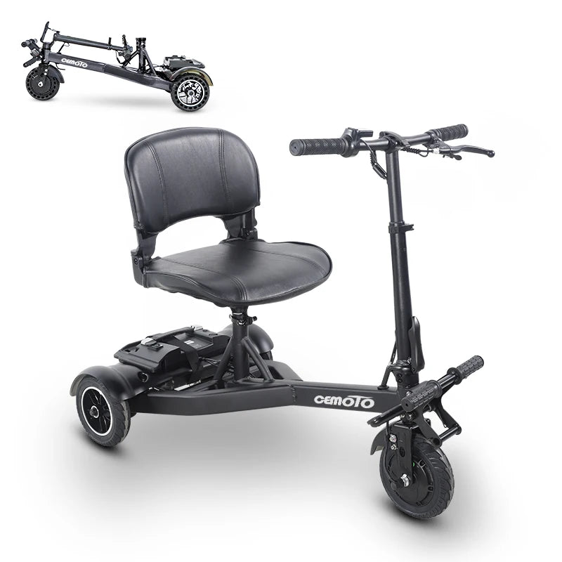 Three Wheel Aluminum Foldable Scooter With Lithium Battery For Elderly