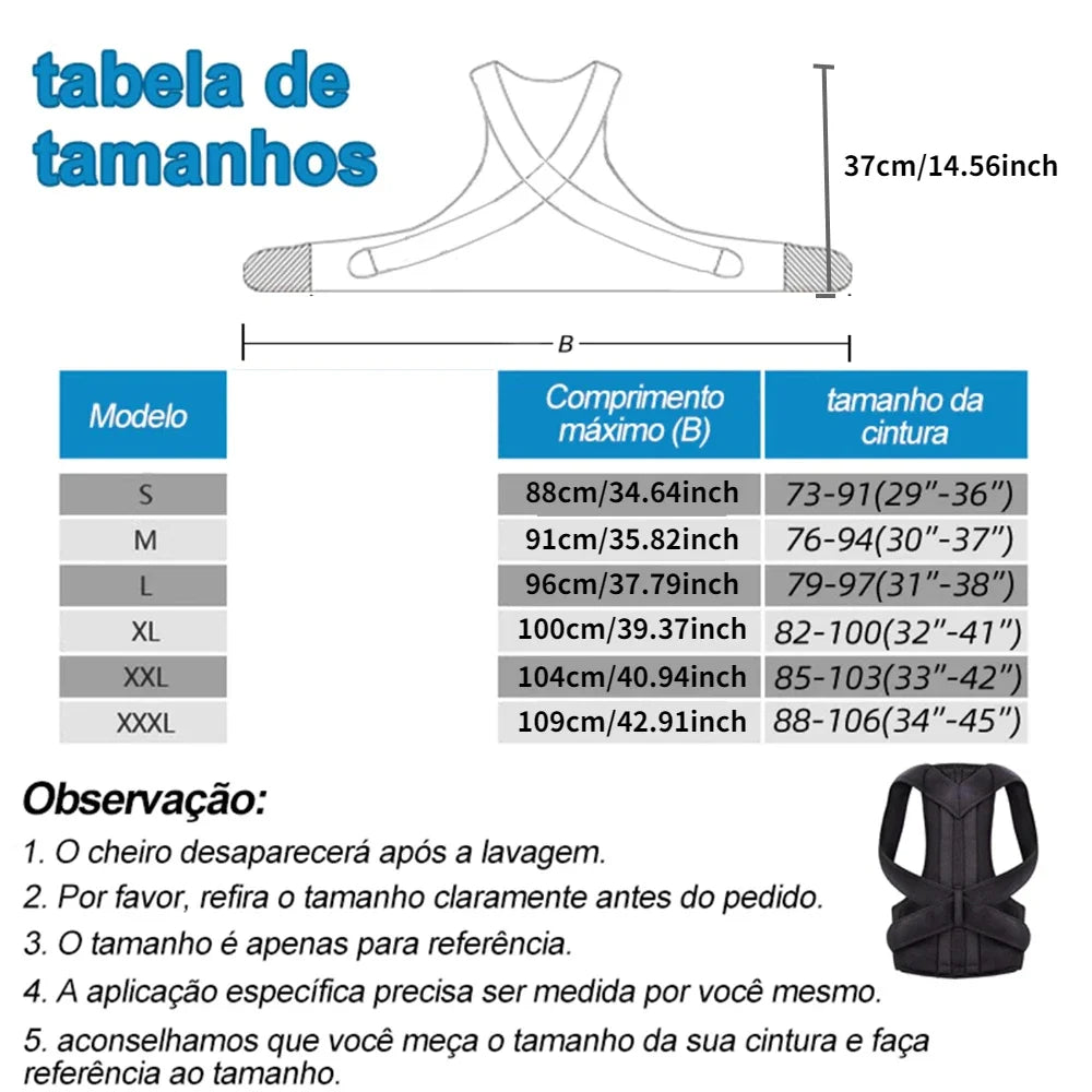 Posture Corrector Vest Back Support Belt Lumbar Column Spine Brace