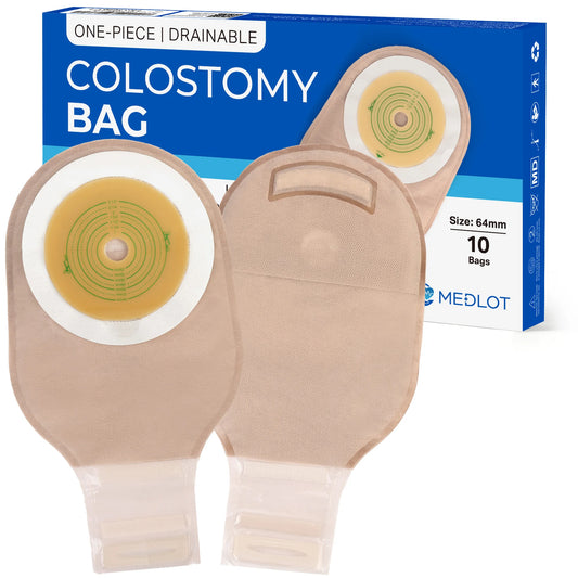 Colostomy Drainable Pouch Bags Clamp Closure Cut to Fit