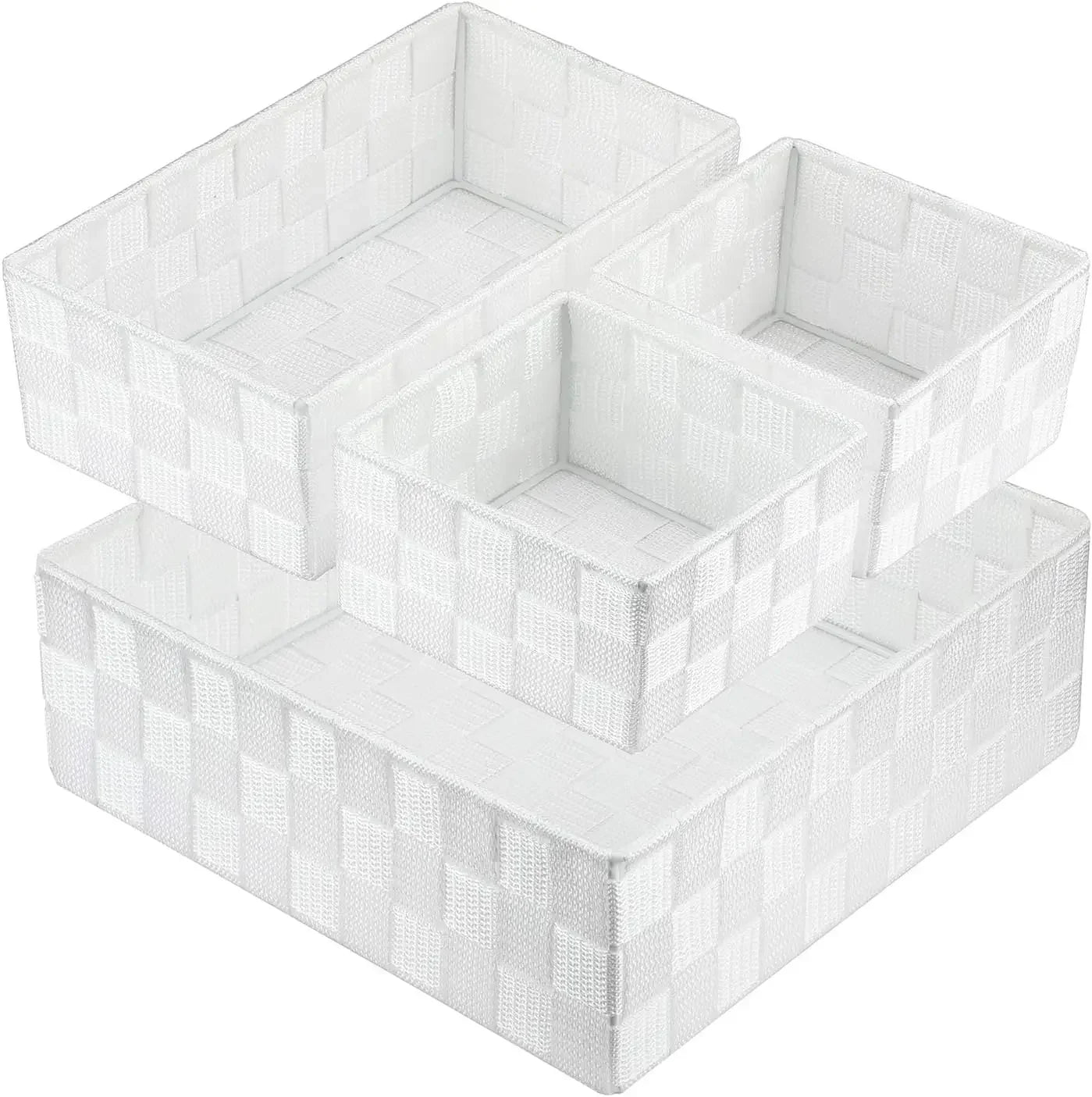 Woven Storage Basket Organizer Cube Box For Closets And Shelves