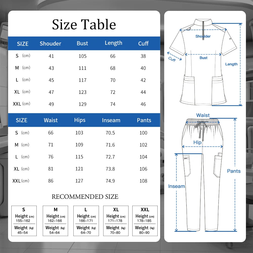 Rubucc Medical Scrubs Set for Women Unisex Nursing Uniforms
