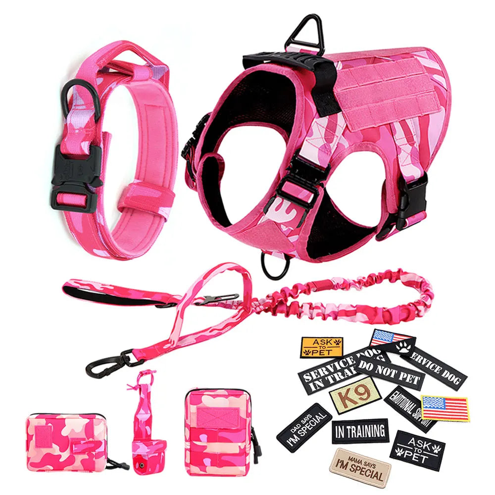 PETRAVEL Military Camouflage Dog Harness Adjustable Vest For Training