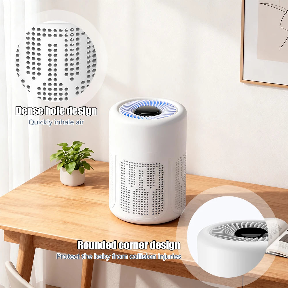 USB HEPA Air Purifier With Negative Ion For Home Use