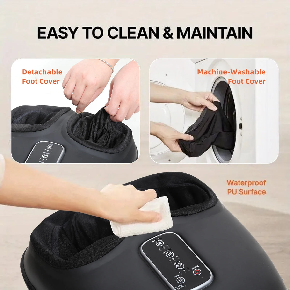 LEERCON Automatic Foot Massager With Kneading Rollers And Airbags