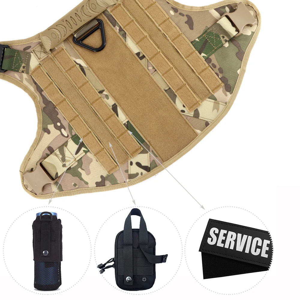 PETRAVEL Military Dog Harness Vest Training Set For Malinois