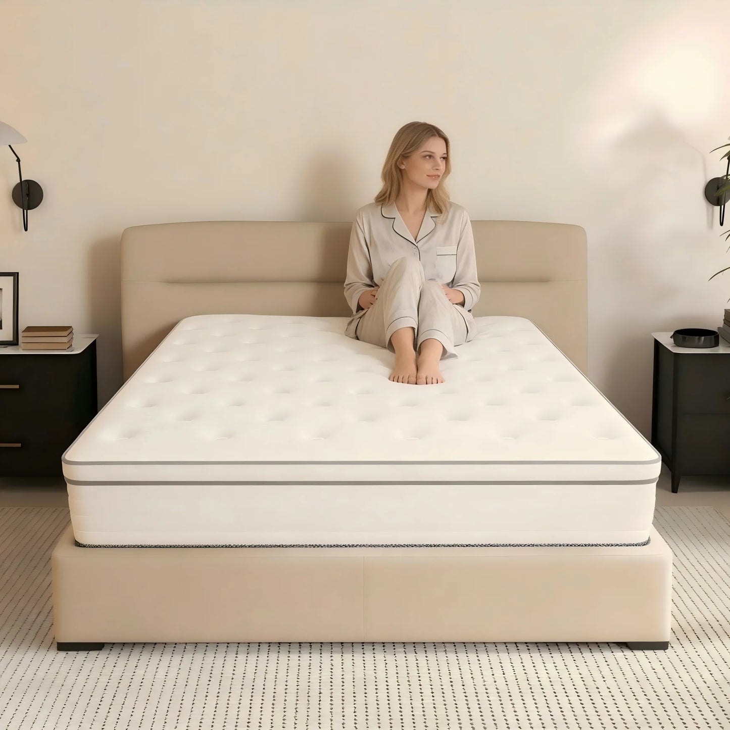 Madevos Memory Foam Pocket Springs Mattress In A Box
