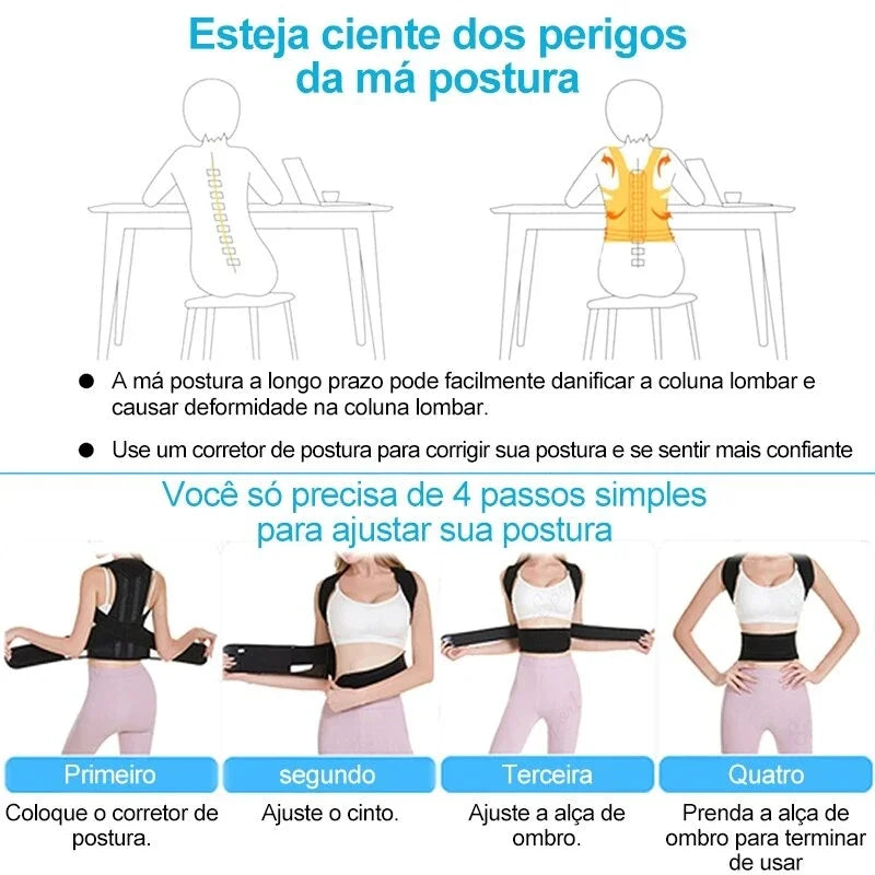 Posture Corrector Vest Back Support Belt Lumbar Column Spine Brace