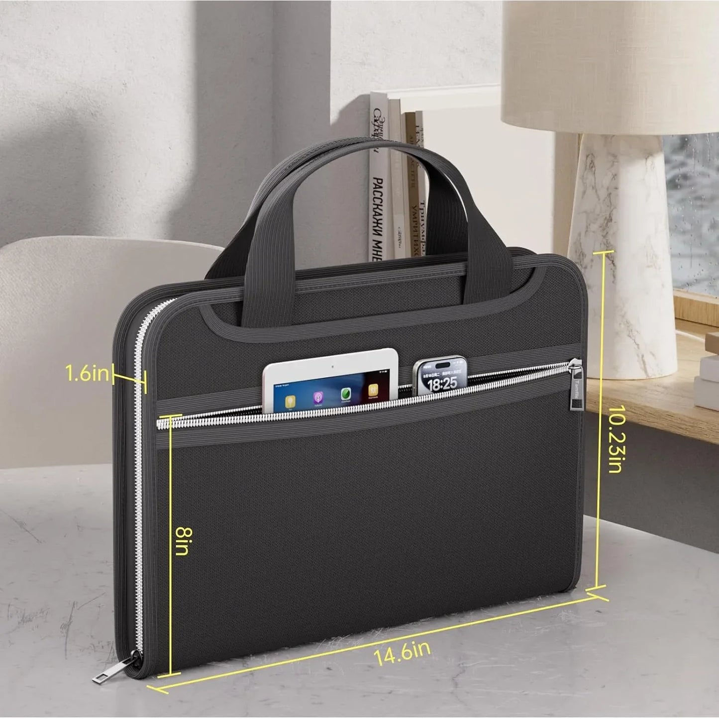Fireproof Organizer With Handles 13 Compartment Clear Expanding File