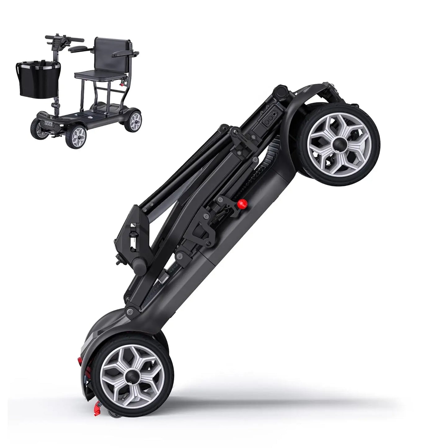 Lightweight Folding Mobility Scooter For Seniors And Adults 24-Mile Range