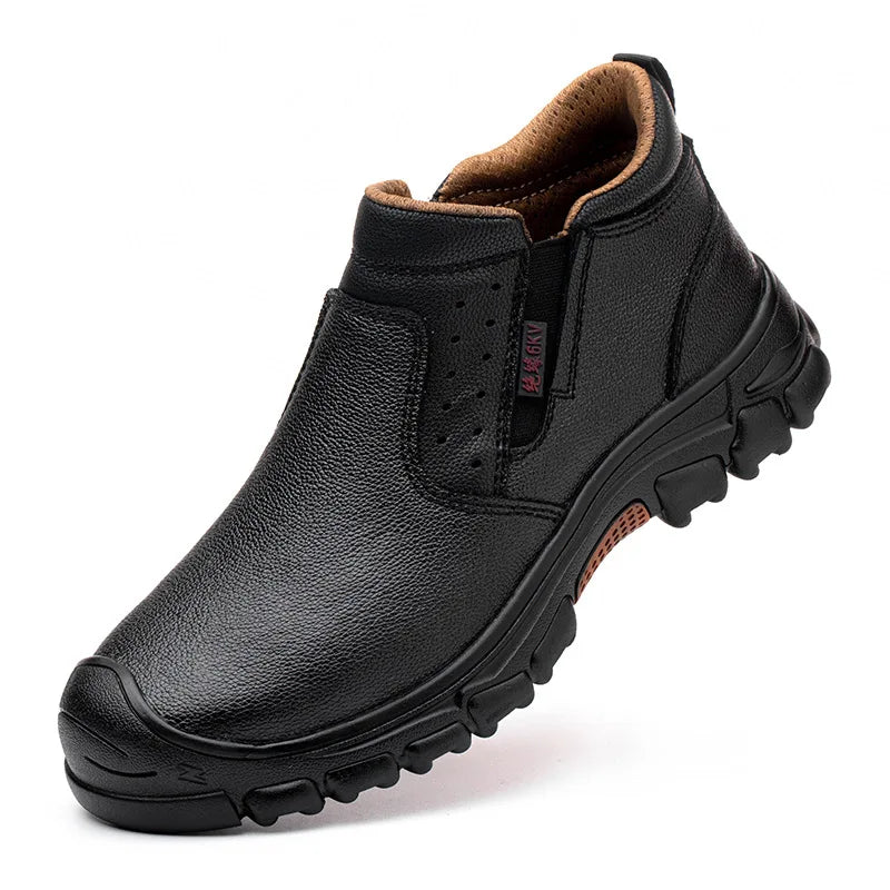 Men's Work Boots With Composite Toe Metatarsal Guard And Puncture Proof Outsole