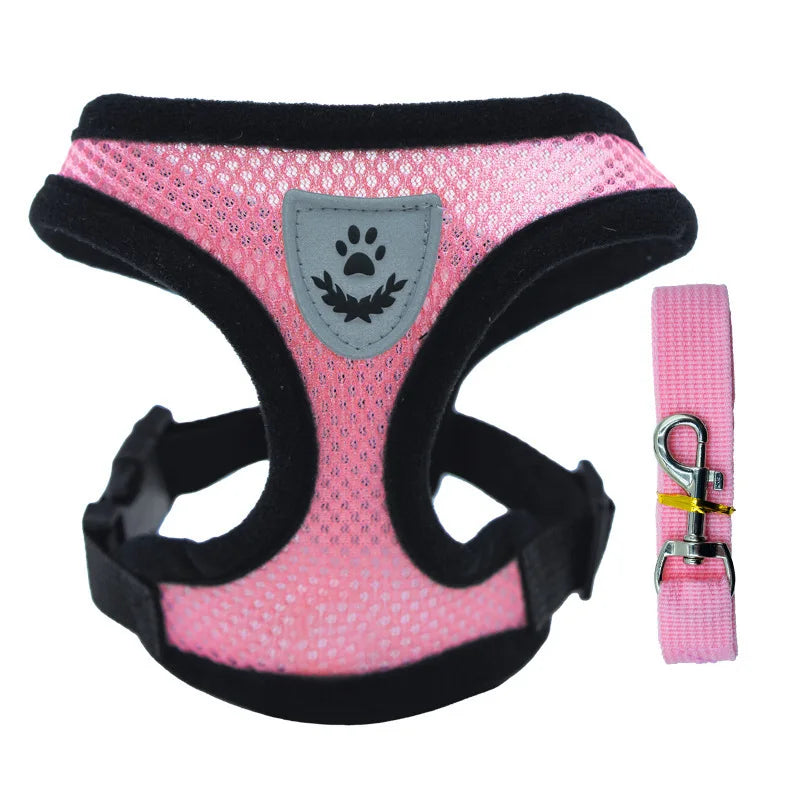 Breathable Dog Harness Chest And Back Set For Outdoor Use