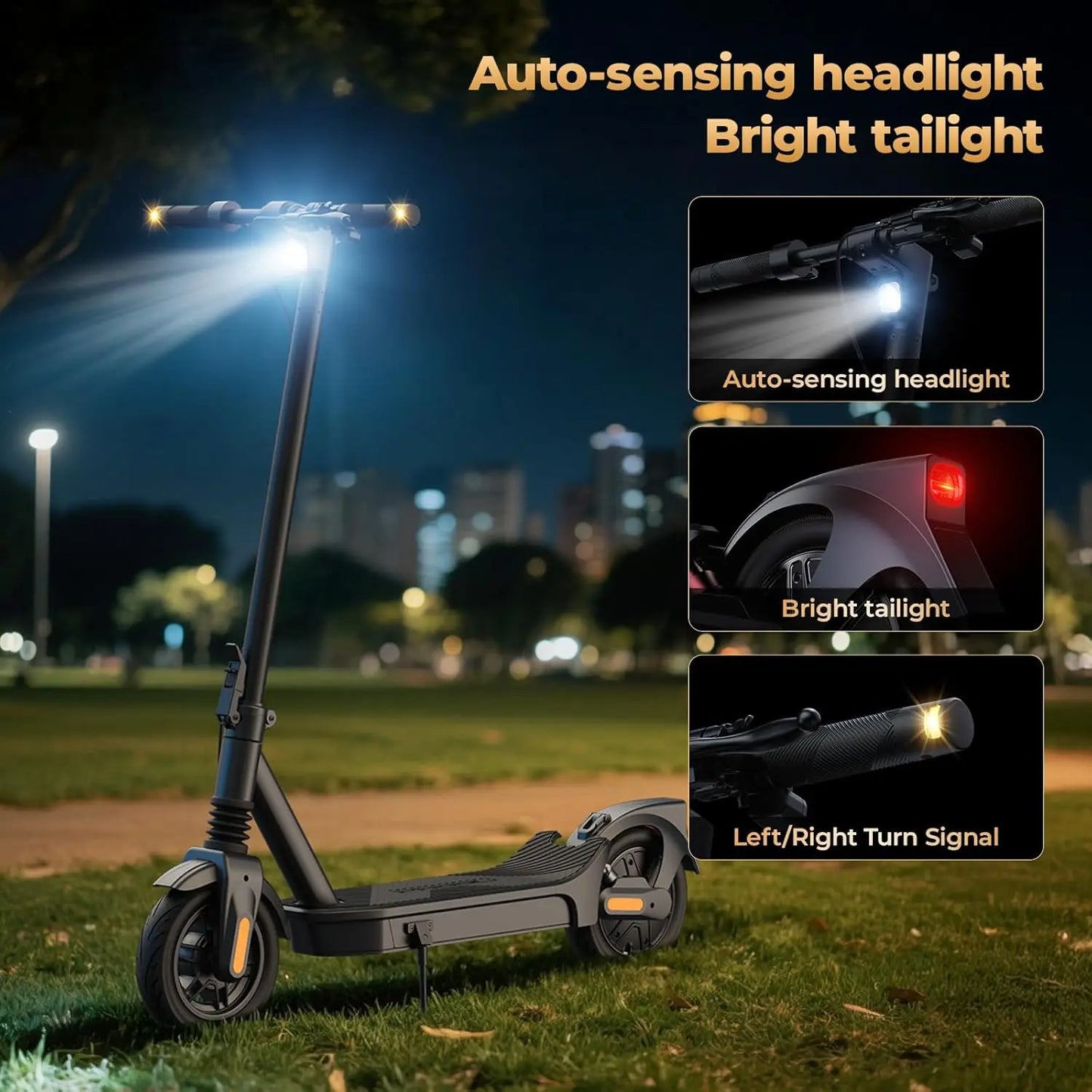 HeroPick Foldable Electric Scooter 500W 36V Long Range Commuter