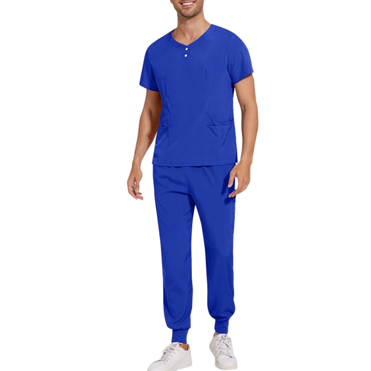 Nurse Scrub Unisex Medical Uniform Set Short Sleeve