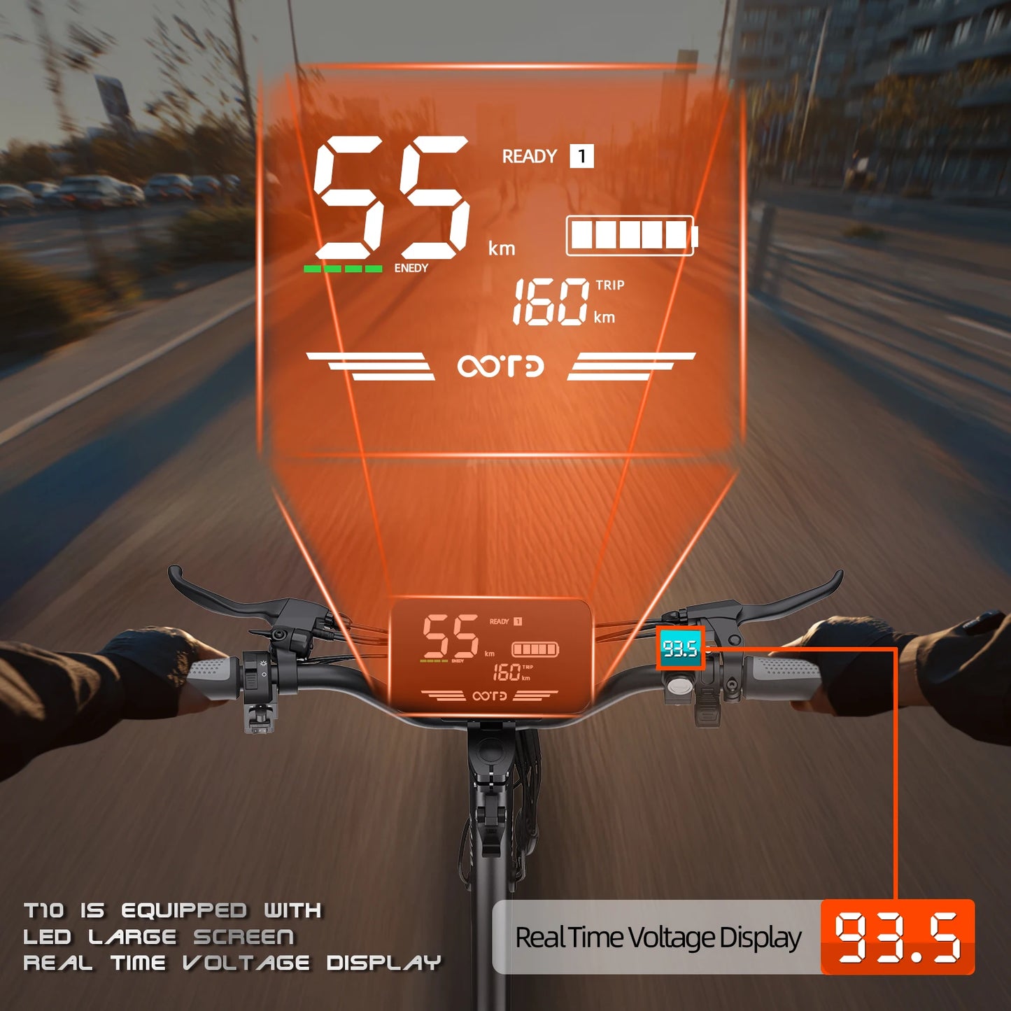 OOTD T10 900W ElectricScooter FortyEightVolt 28 To 37 Miles