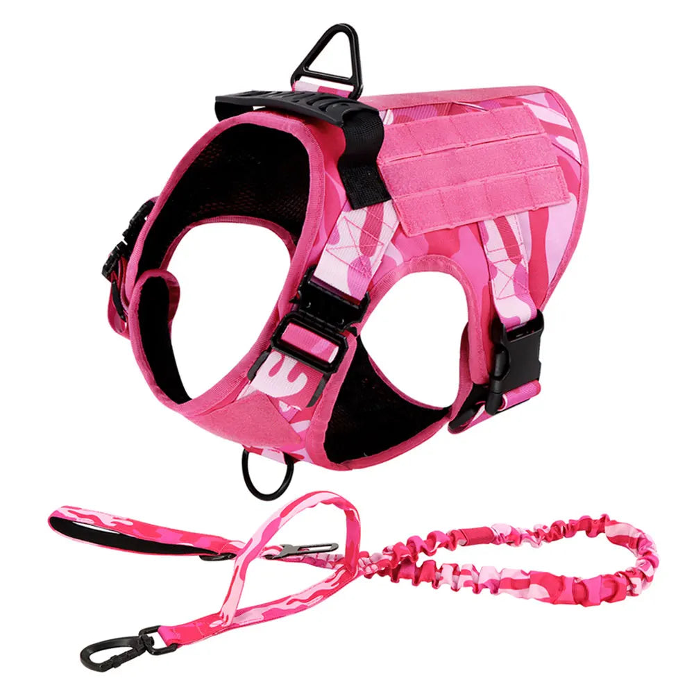 PETRAVEL Military Camouflage Dog Harness Adjustable Vest For Training