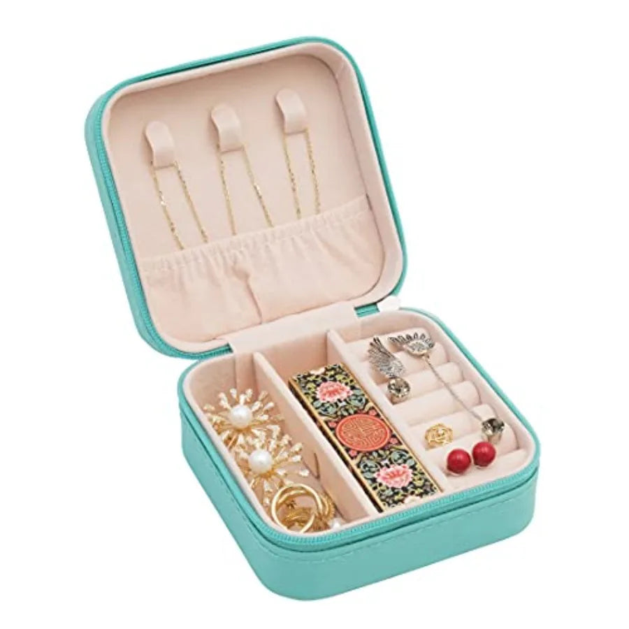 MDNGCN Mini Jewelry Travel Case Portable Organizer For Rings And Earrings