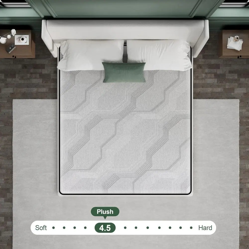 XMSJ Hybrid Gel Memory Foam Mattress With Edge Support Coils