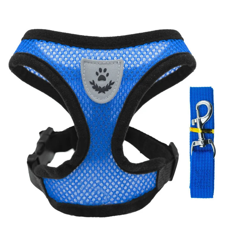 Breathable Dog Harness Chest And Back Set For Outdoor Use