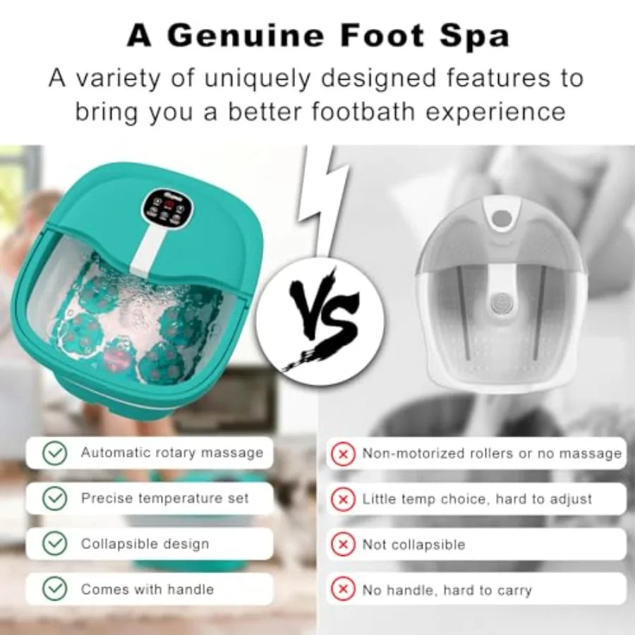 Foot Spa Collapsible ABS Body And 24 Shiatsu Massage Balls