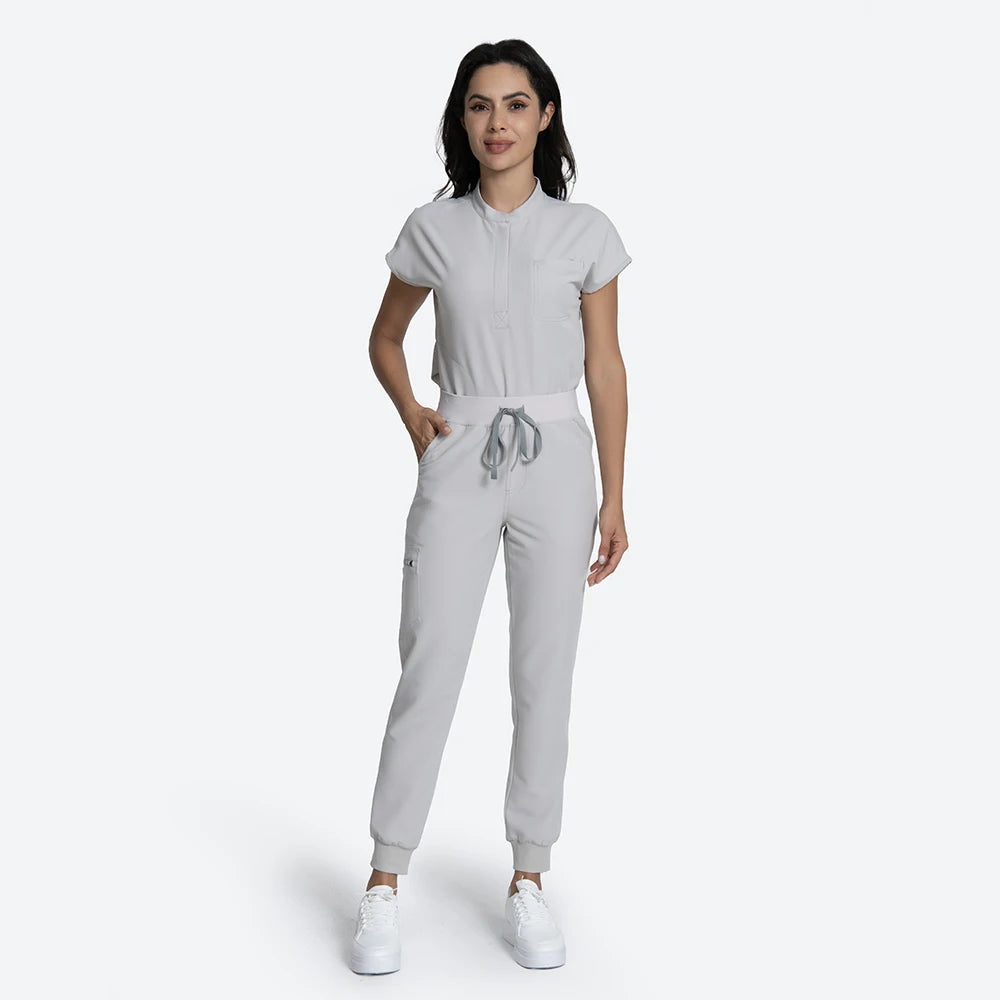 KUNGFU SCRUBS Nurses Uniforms Women Medical Scrubs Set Antibacterial