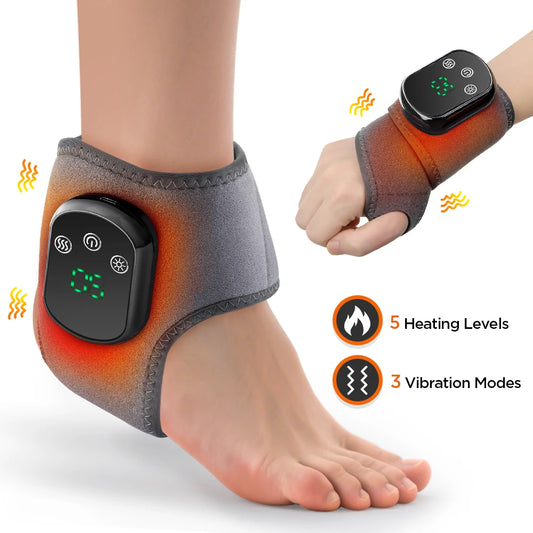 Moajaza Cordless Heated Ankle And Wrist Massager With Vibration