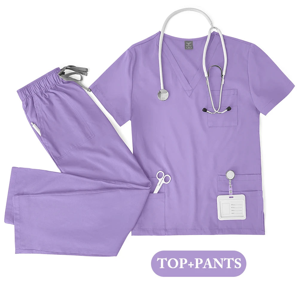 Unisex Medical Scrubs Set For Nurses And Doctors Workwear
