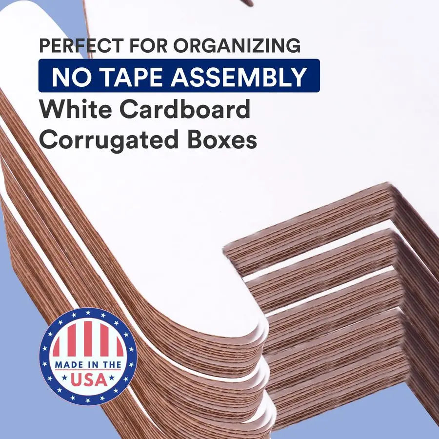 Cardboard Storage Bins Open Top For Home Garage Warehouse Organization