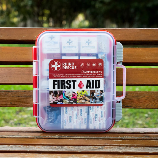 Rhino Rescue 350 Piece OSHA All Purpose First Aid Kit for Home Office