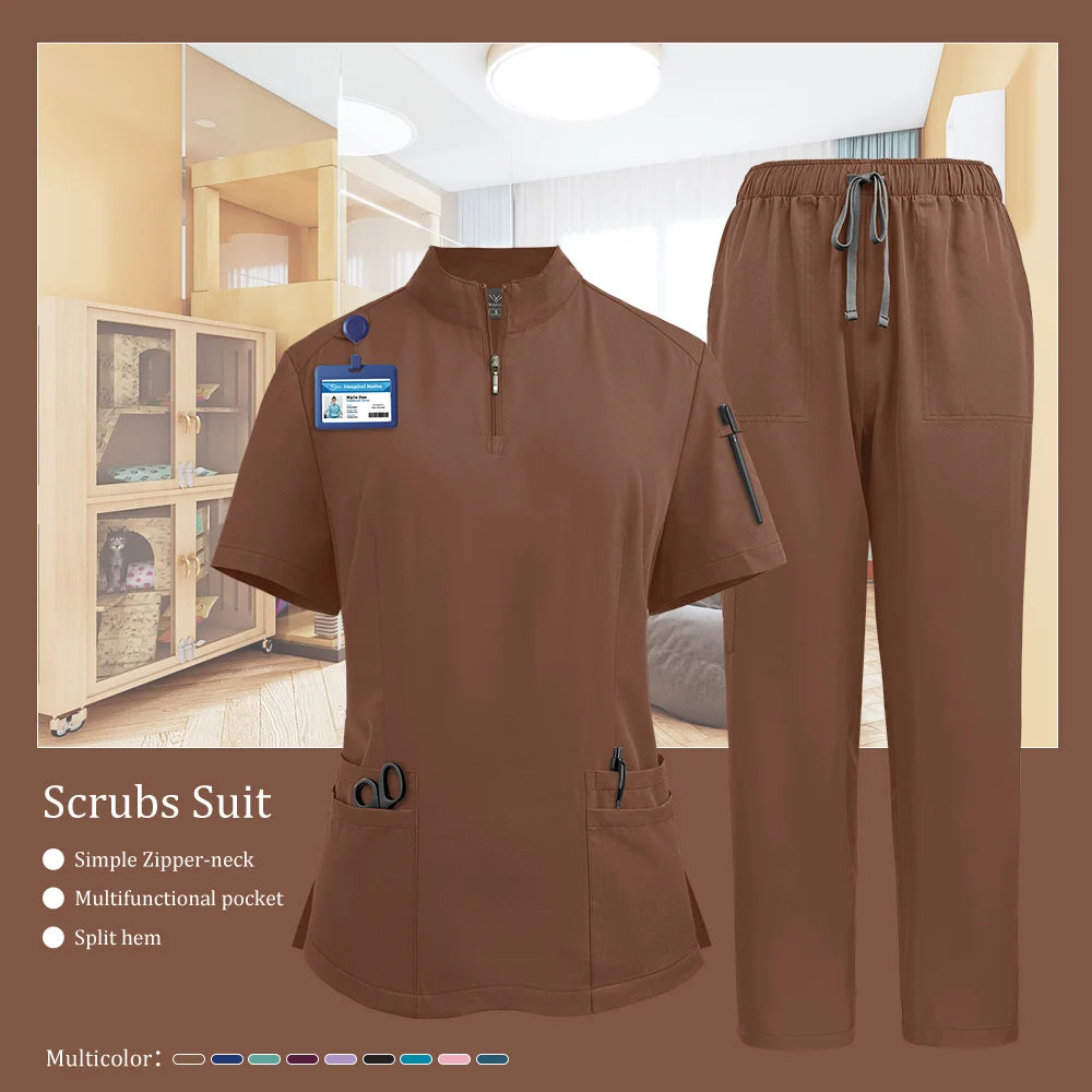 Rubucc Medical Scrubs Set for Women Unisex Nursing Uniforms