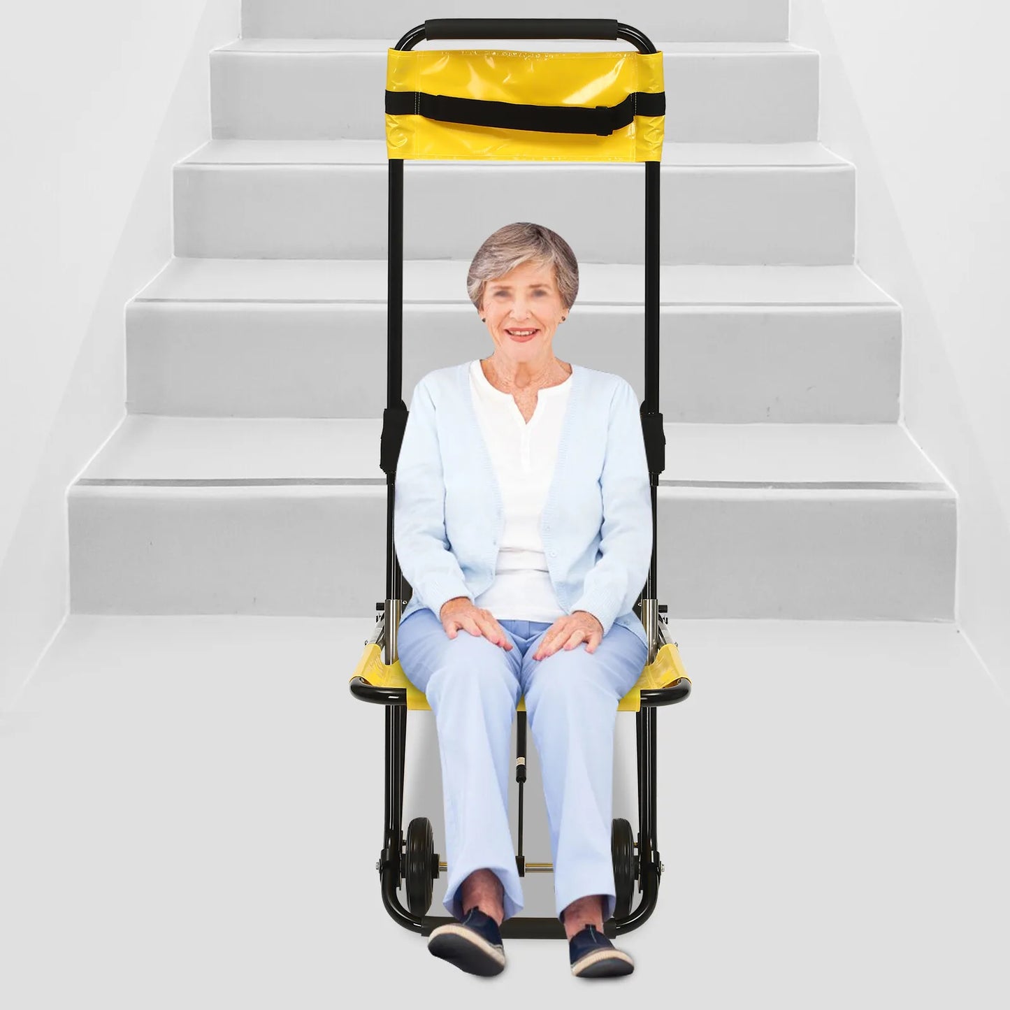 Medical Emergency Evacuation Four Wheel Transport Wheelchair For Staircases