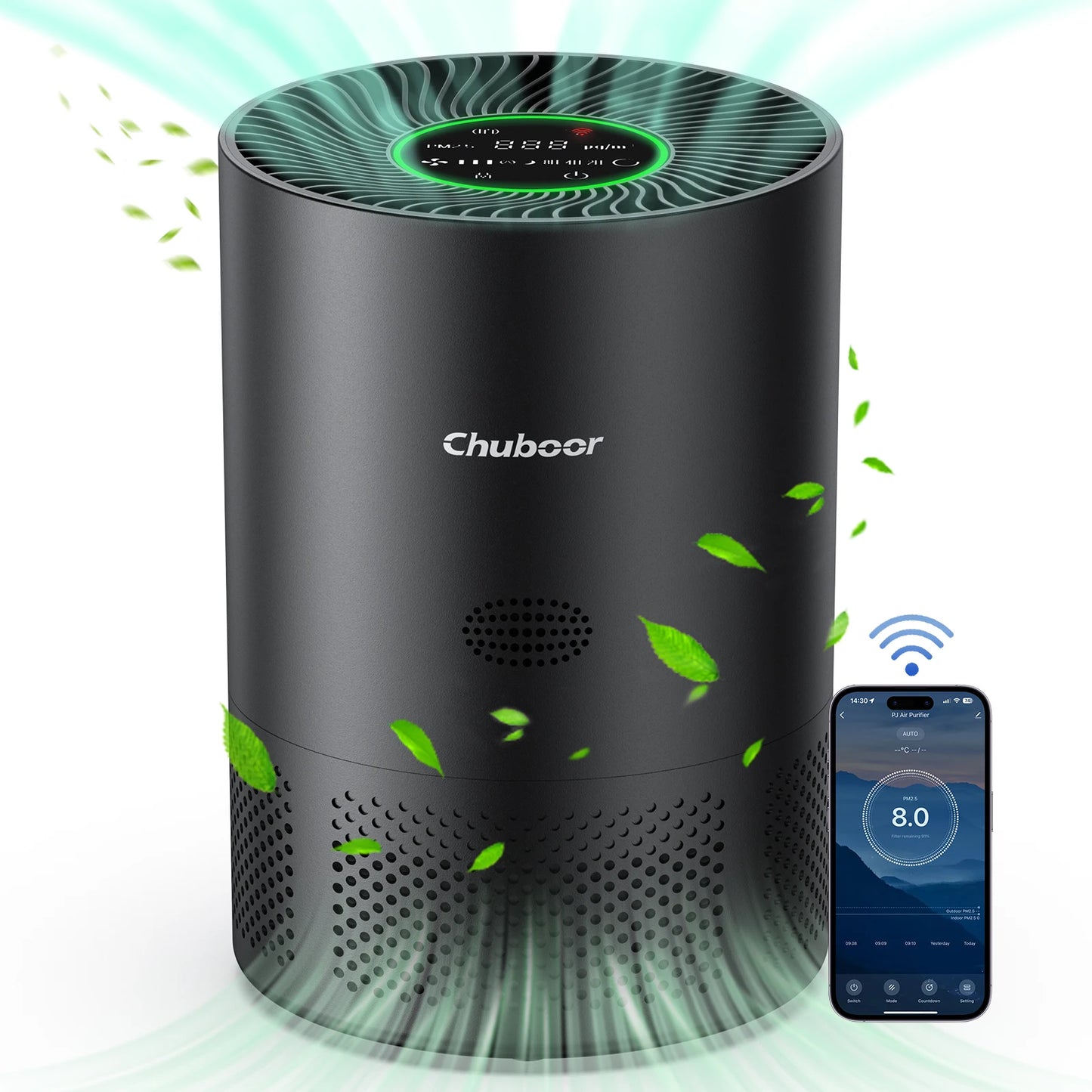 Chuboor H13 True HEPA Air Purifier For Home Bedroom Kitchen