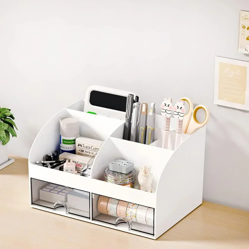 Desk Organizer Set With Pen Holder And Makeup Case