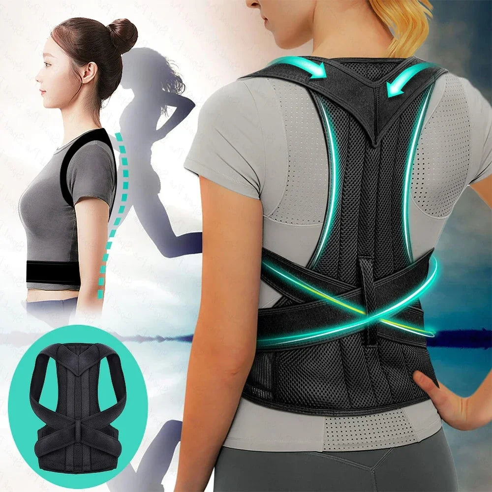 Posture Corrector Vest Back Support Belt Lumbar Column Spine Brace