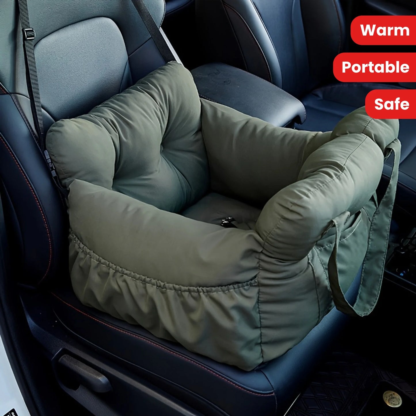 Dog Car Seat With Safety Belt Non Slip Pet Bed For Cars