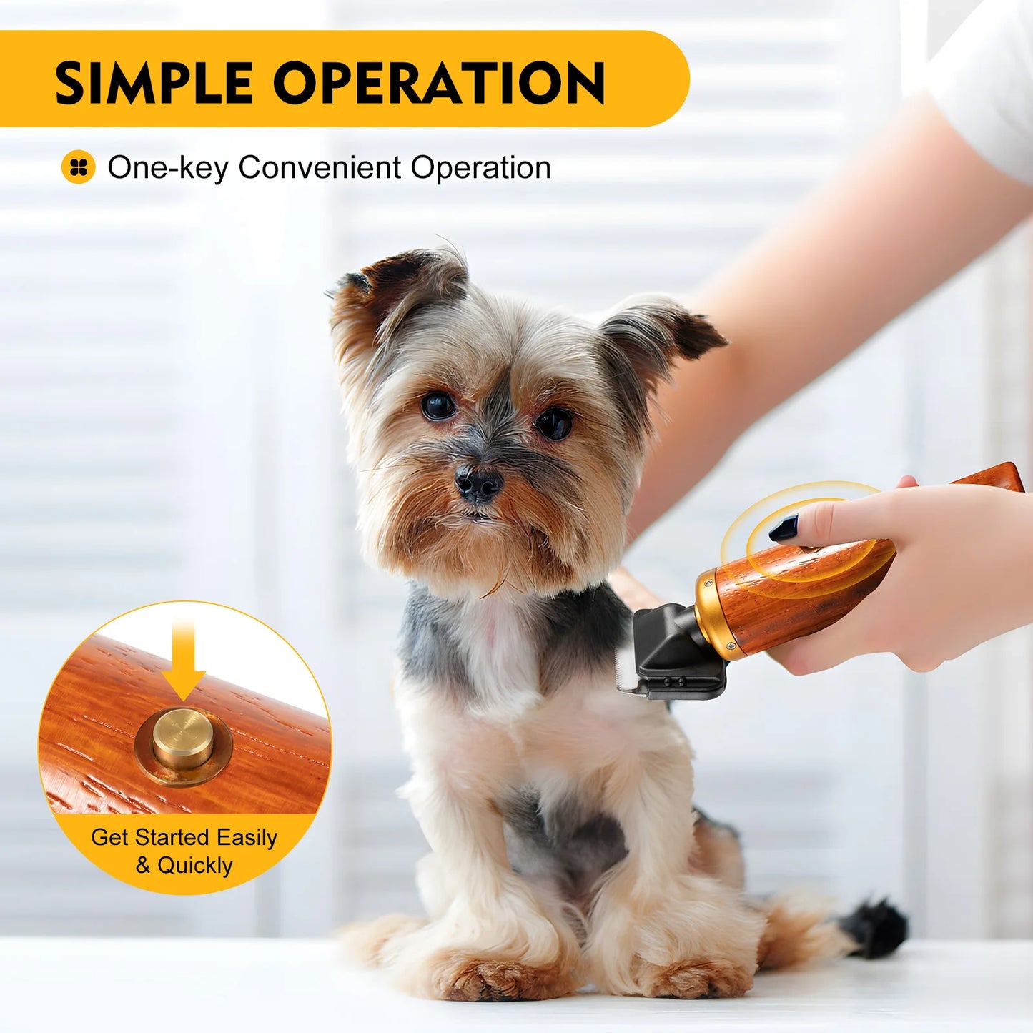 Bymaocar Electric Pet Clipper 55W Corded Low Noise Dogs