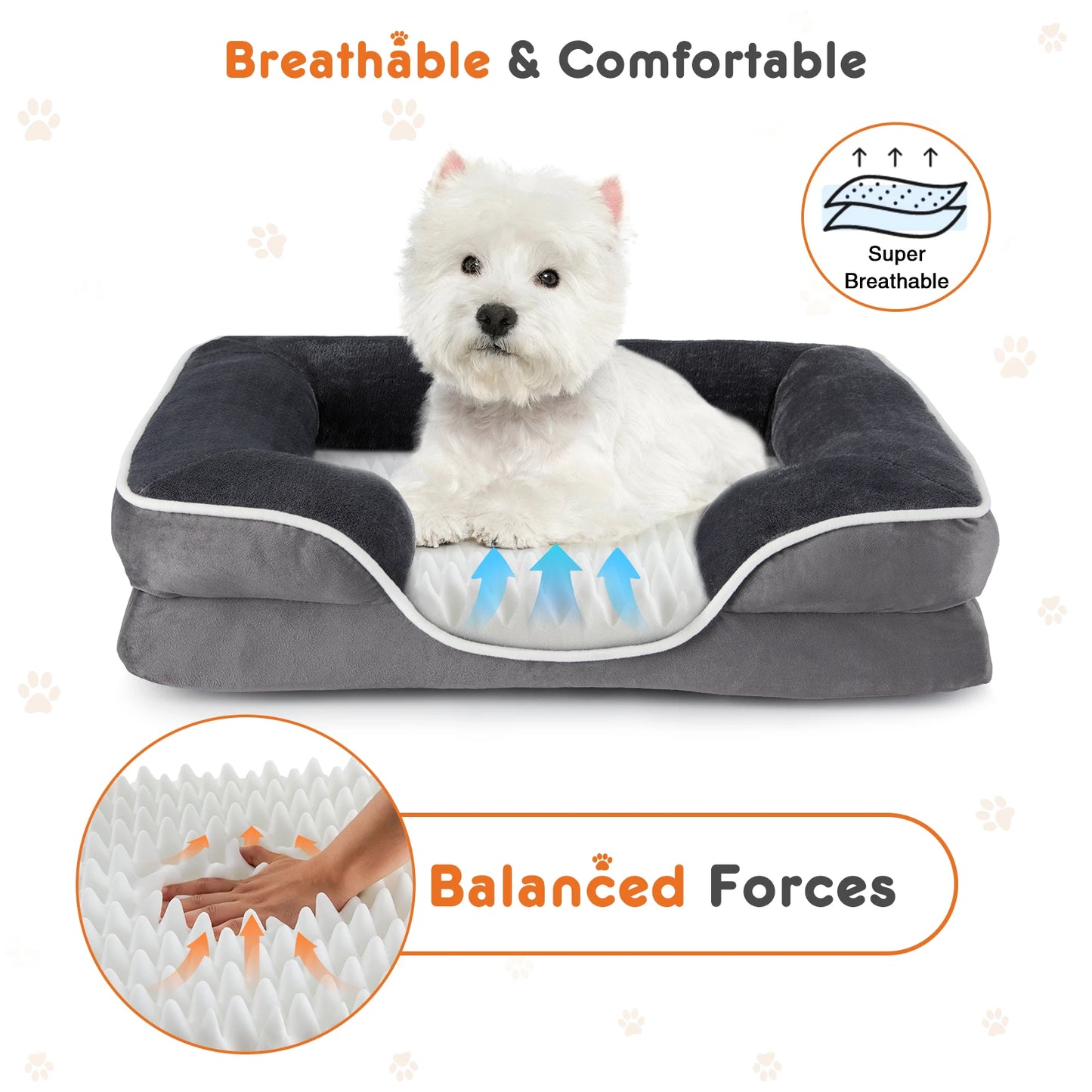 JHK Orthopedic Memory Foam Dog Bed For Small Dogs Cats