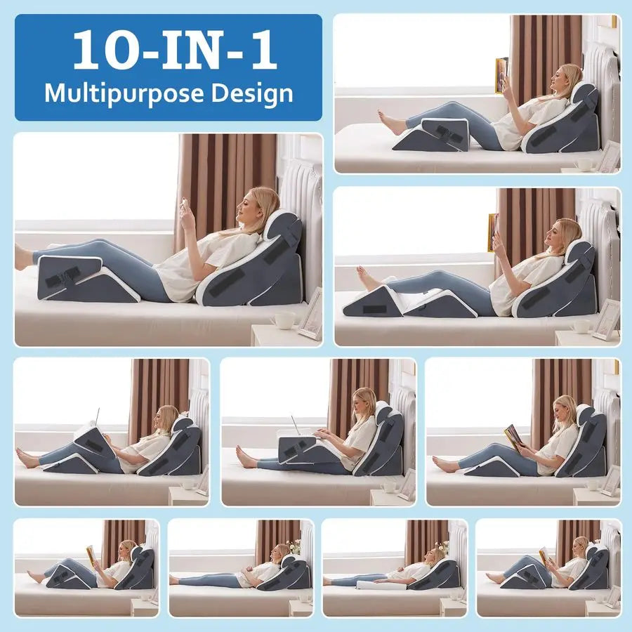 Wedge Pillow Set After Surgery for Pain Relief and Sleep