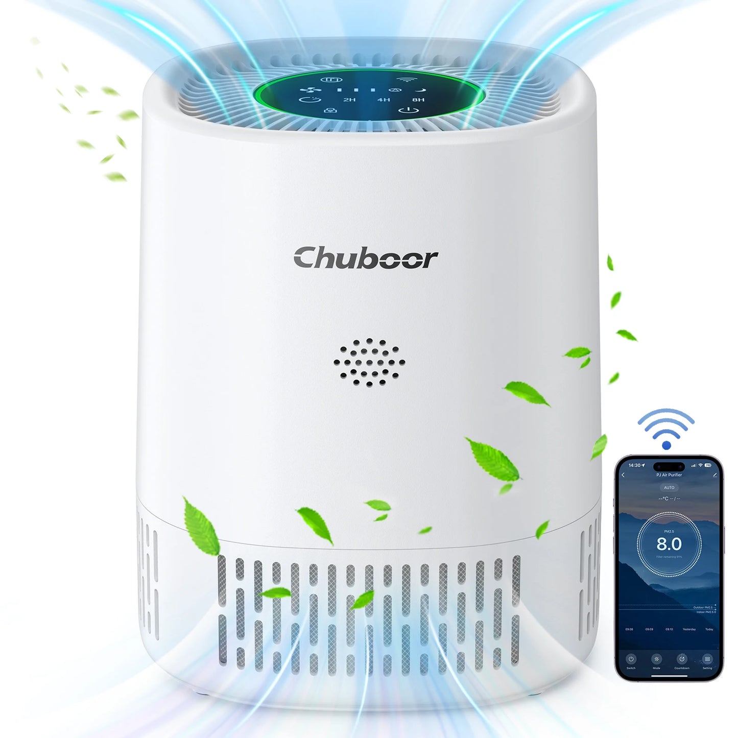 Chuboor Air Purifier for Bedroom Office with Sponge Filter