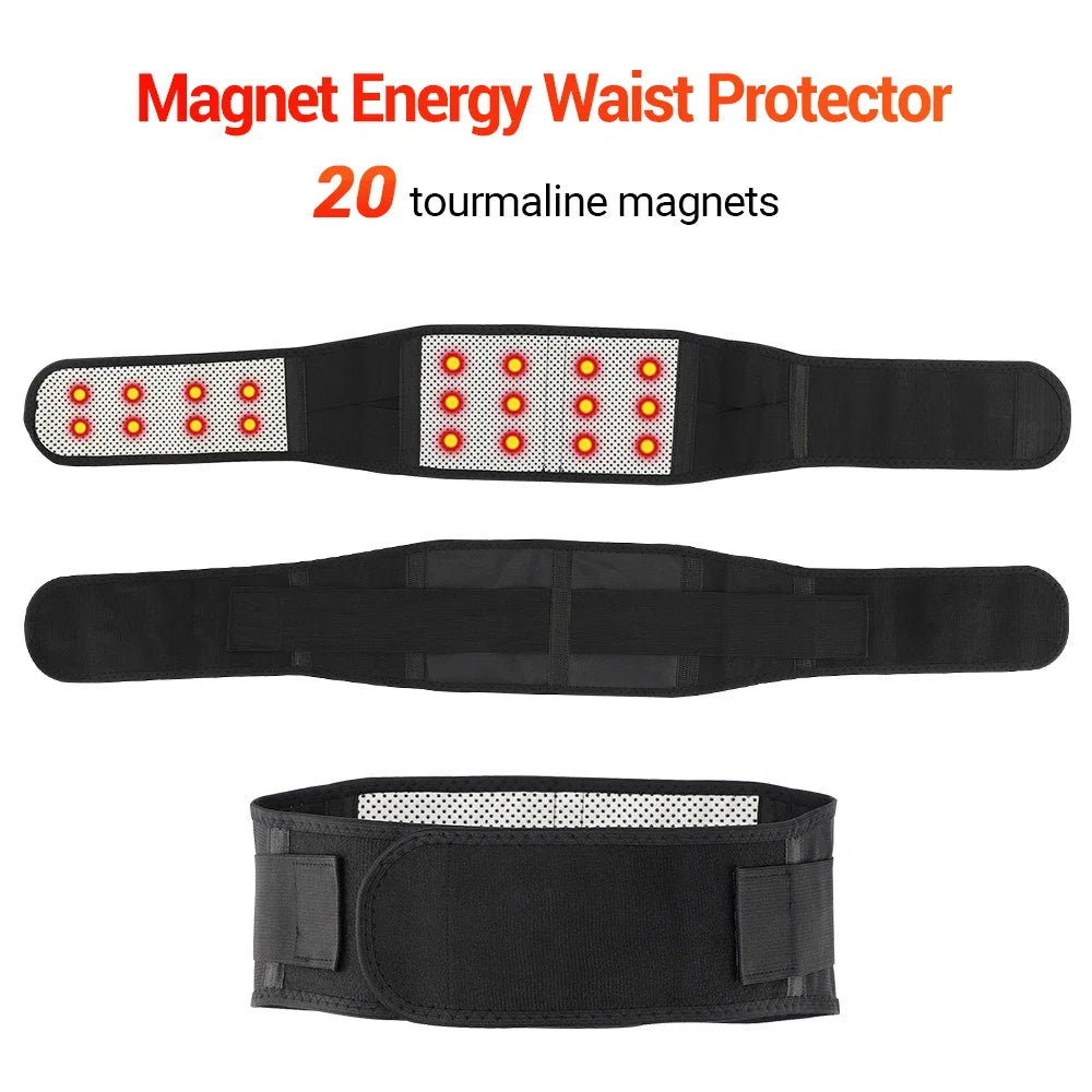 Adjustable Tourmaline Self Heating Magnetic Back Support Belt
