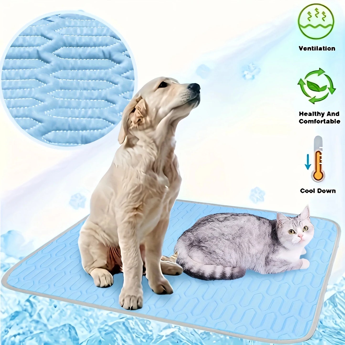 Pet Cooling Mat Pad Ice Cool Summer Bed For Cats And Dogs