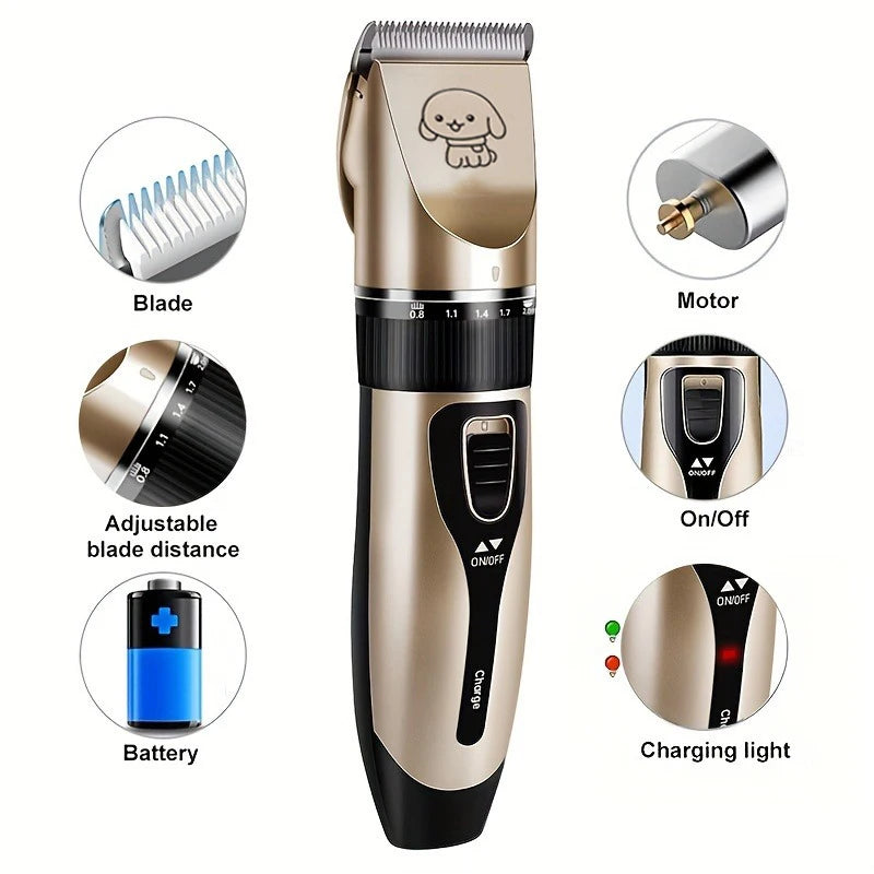SHUYU Pet Hair Trimmer Kit Electric Clippers For Pets