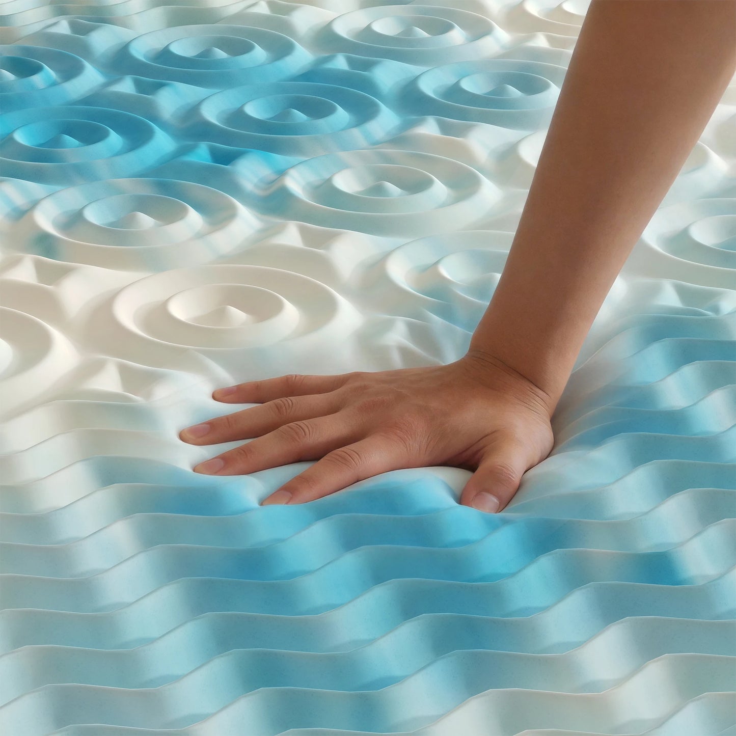 JHK Cooling Gel Memory Foam Mattress Topper 5 Zone Relief