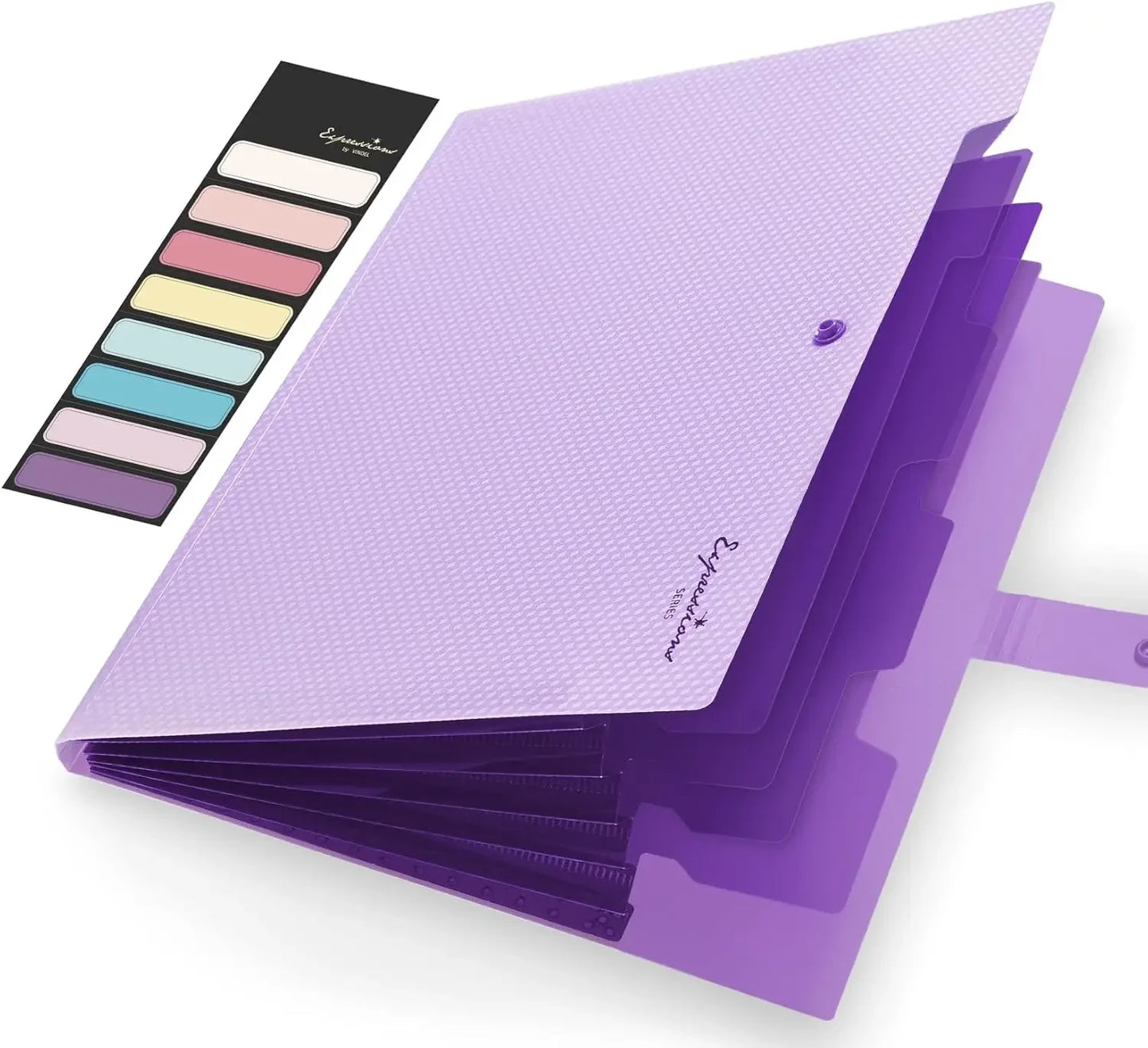 Expandable File Folder With 5 Pockets Portable Organizer