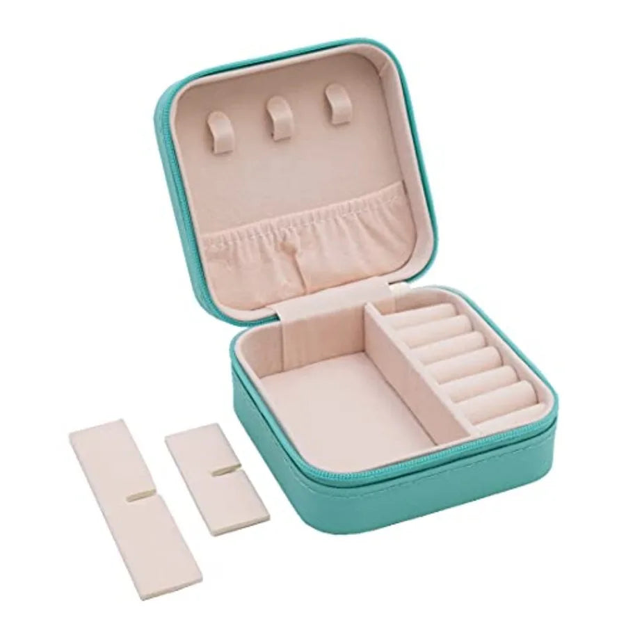 MDNGCN Mini Jewelry Travel Case Portable Organizer For Rings And Earrings