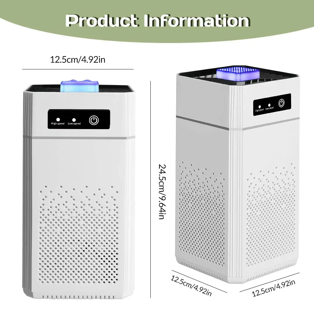 Air Purifier With HEPA Filter Quiet Sleep Mode 360 Degree Inlet Pet Room