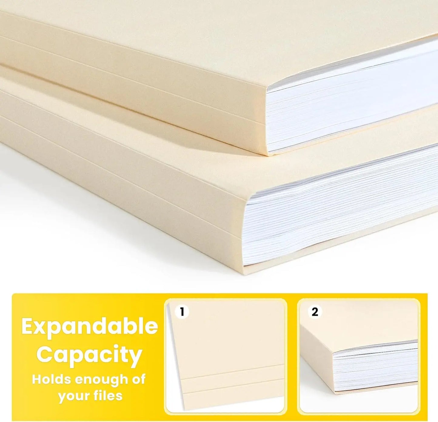 Manila Folders 18 Pack One Third Cut Tab Durable Filing