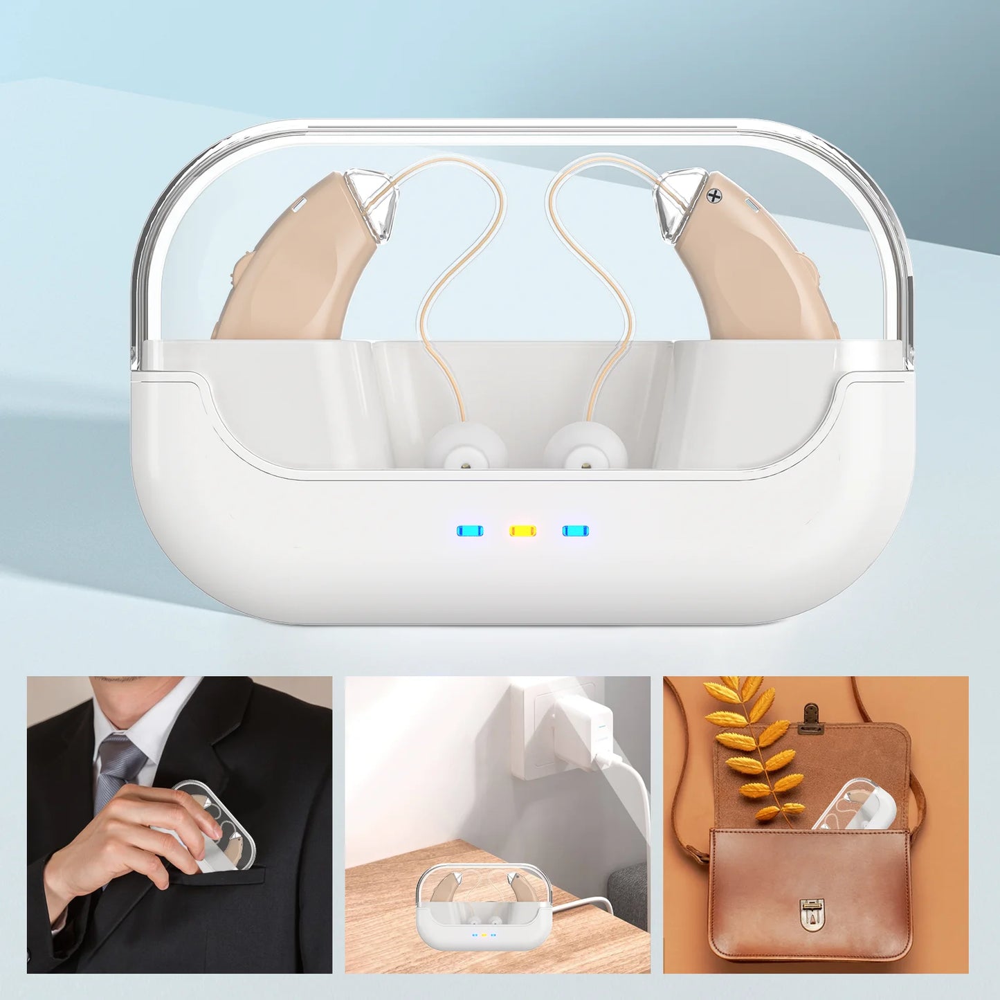 KFCOPTEE ZF-M909 Rechargeable Behind-The-Ear Hearing Aids